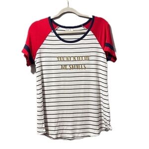 Baseball your ki llin me smalls women tee small stripes up cycle